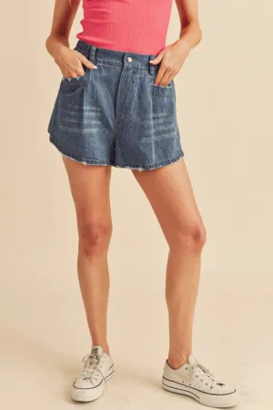 Aemi   Co Niccola Relaxed Fit Denim Shorts