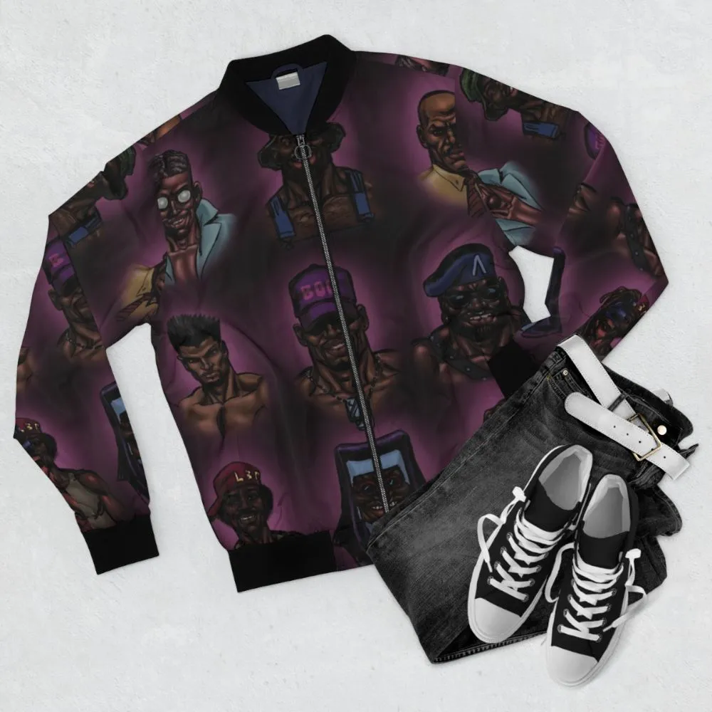 African American Comic Art Bomber Jacket