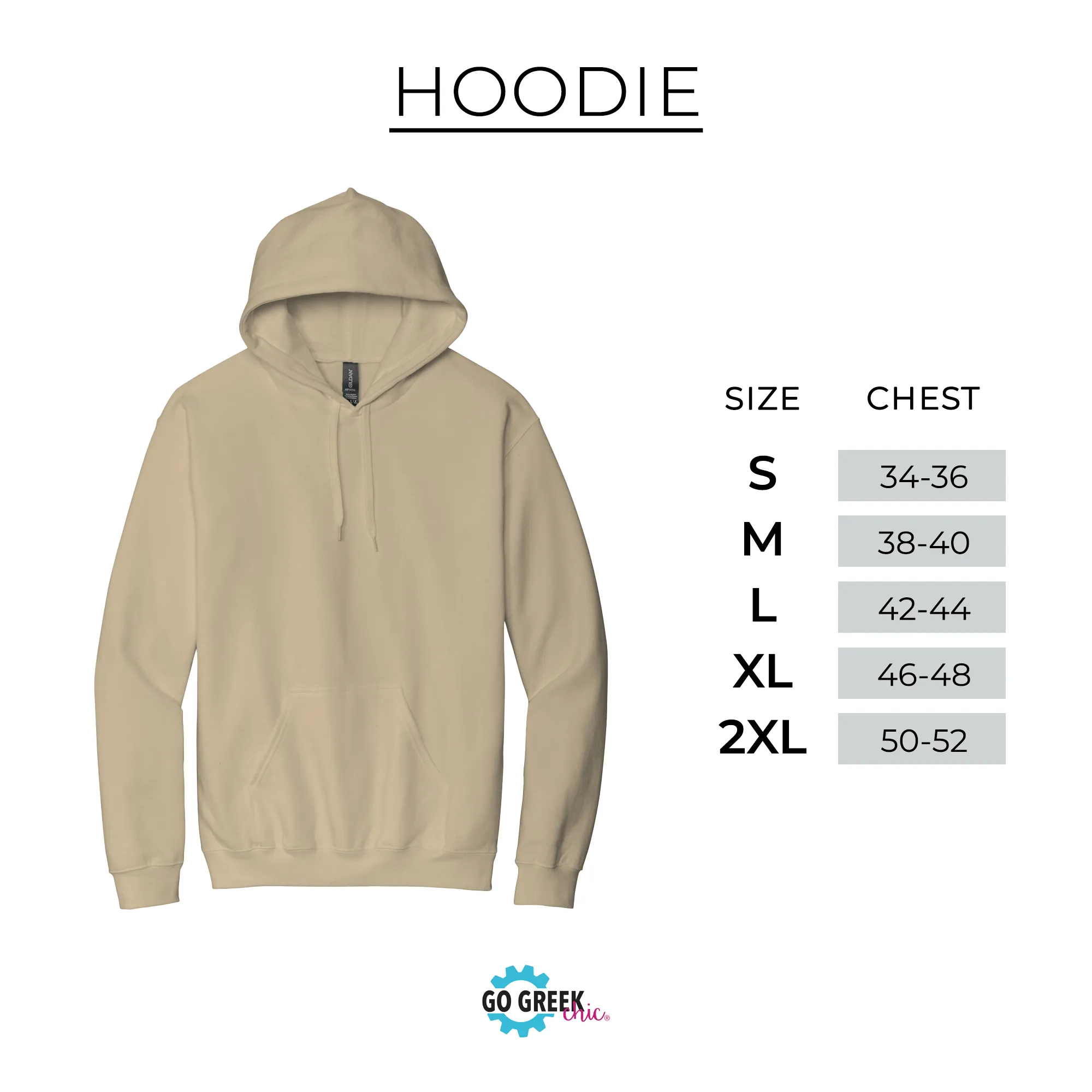 Alpha Gamma Delta Tan Hoodie with Puff Design - Foxy Season