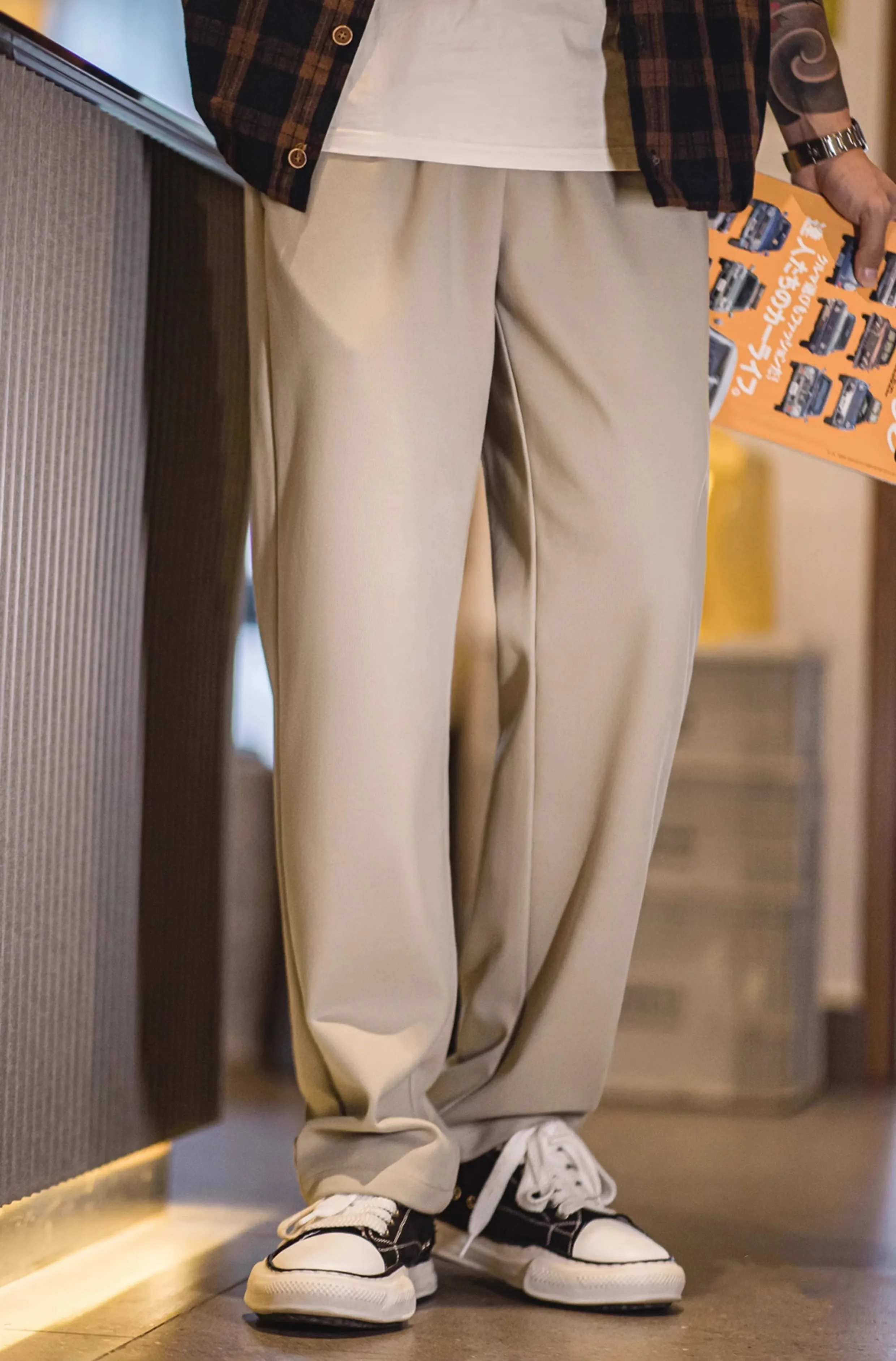 American Retro Heavyweight Workwear Wool Men's Trousers