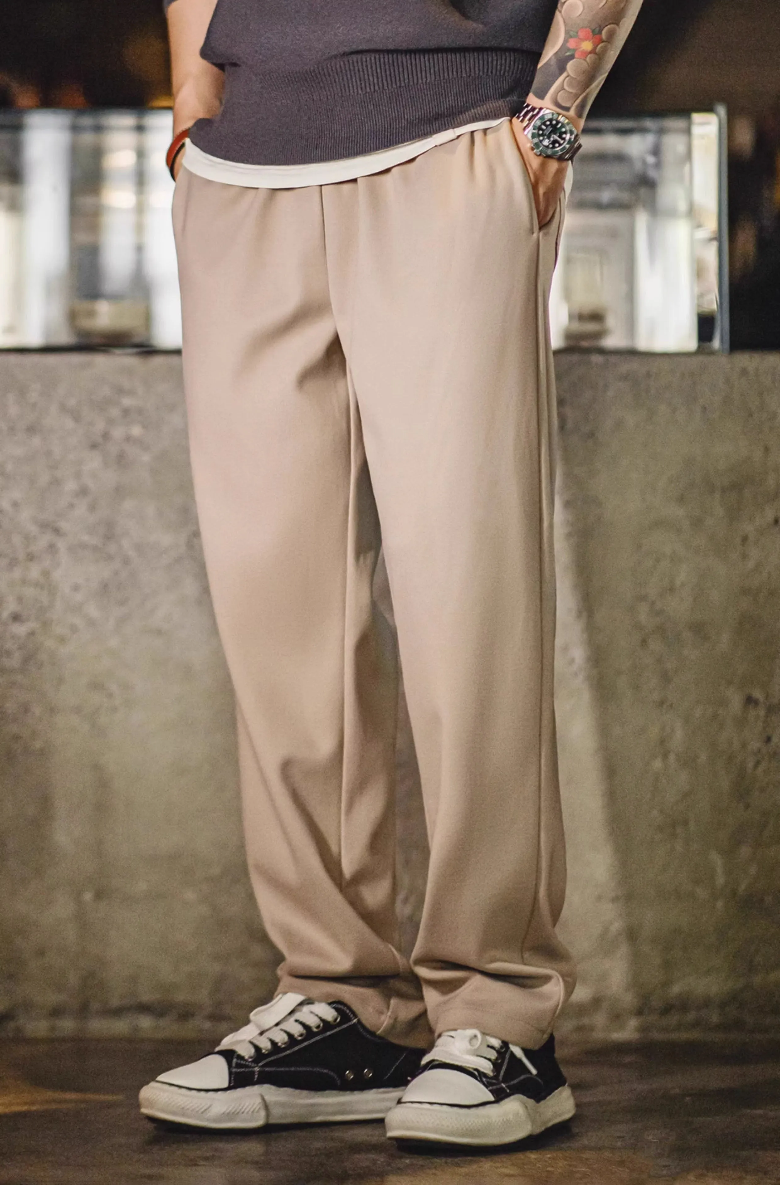 American Retro Heavyweight Workwear Wool Men's Trousers