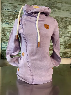 Athena Lavender Side Zip Hoodie