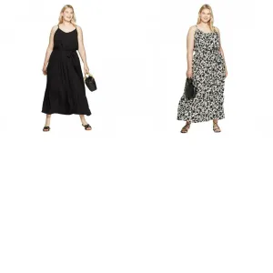 Ava & Viv Women's Plus Size Sleeveless V-Neck Maxi Dress