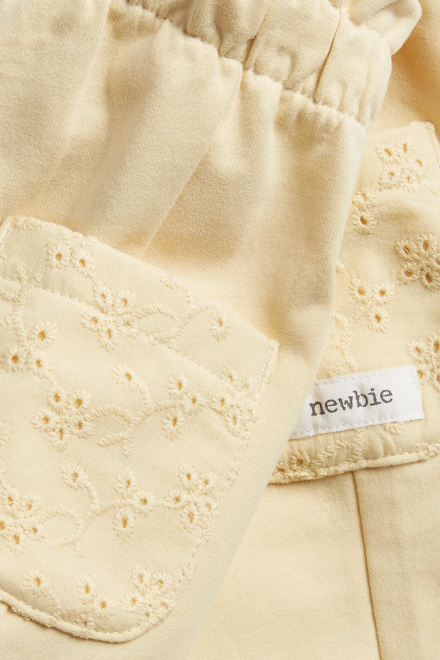 Baby yellow embroidered joggers