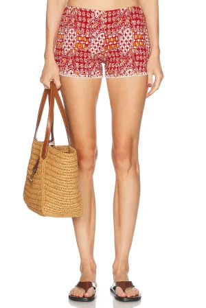 Batik Smock Crochet Short