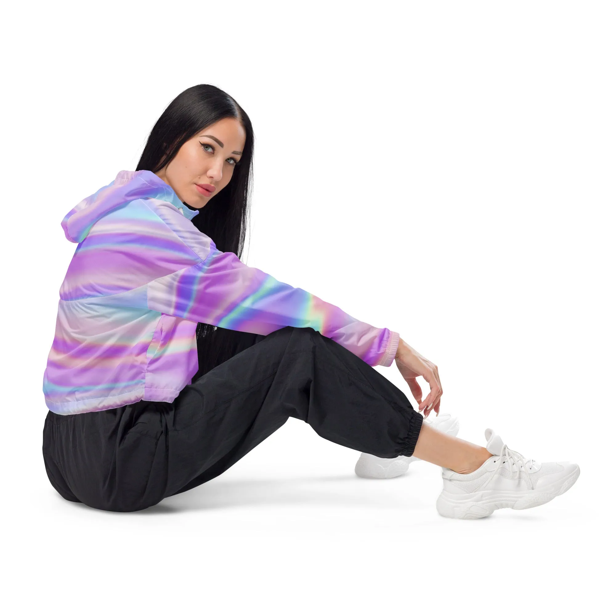 BEACH VIBES Women’s cropped windbreaker | HUBERT S