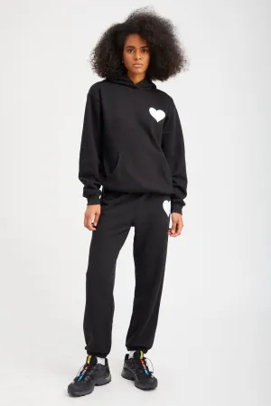 Black Heart Sweatpants