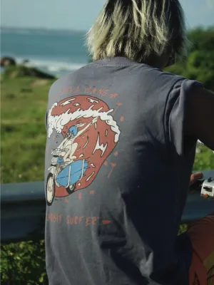 CHILLHANG Motorcycle Rabbit Print Tank Top - Unisex