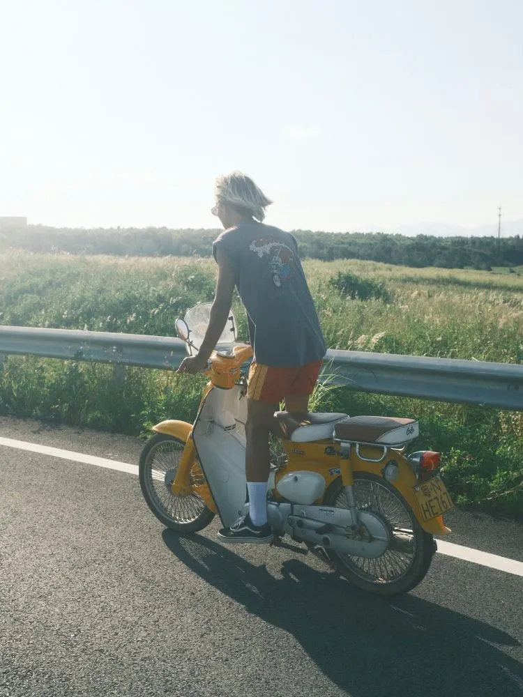 CHILLHANG Motorcycle Rabbit Print Tank Top - Unisex