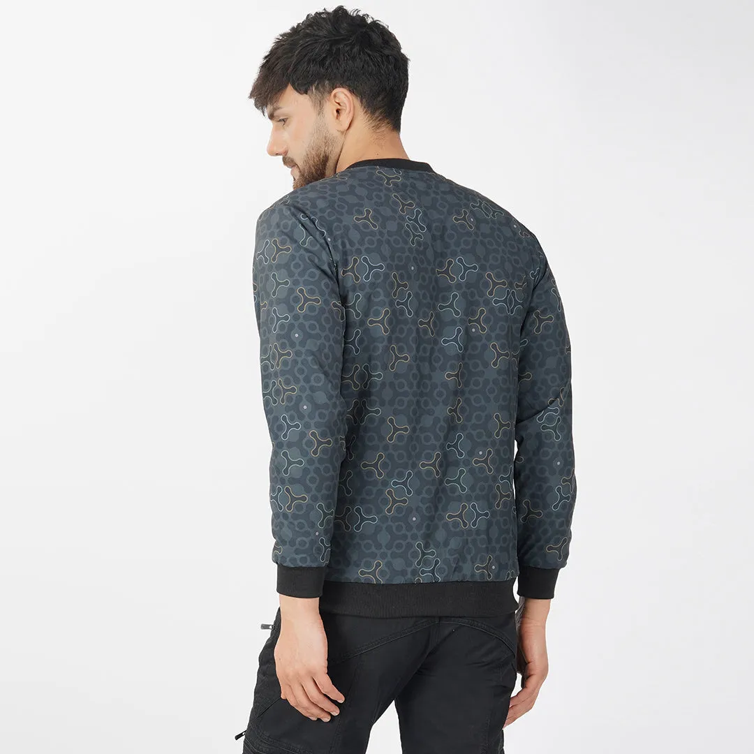 Circuil Hexagon Full Printed Reversible Bomber Jacket