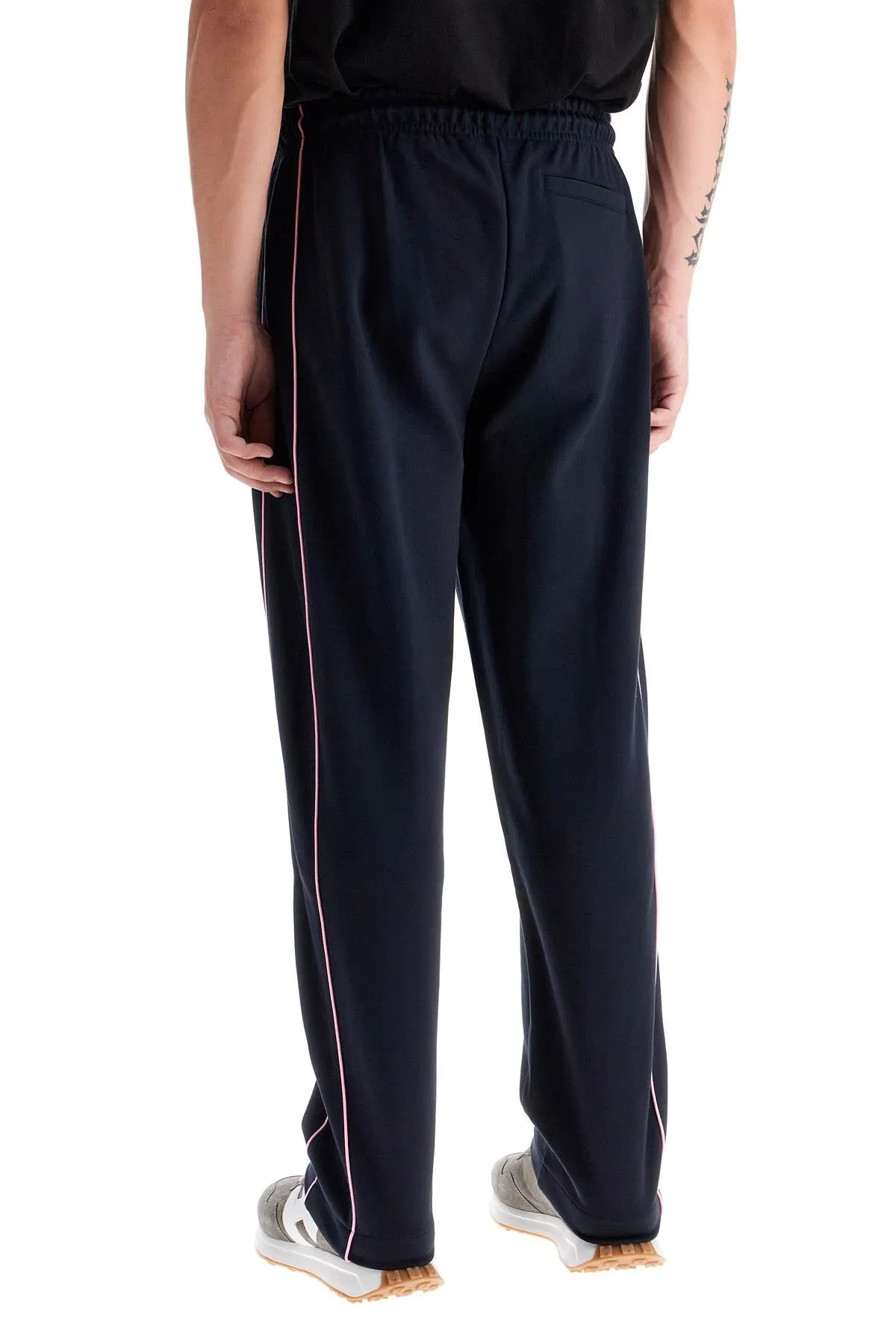 contrast piping joggers with