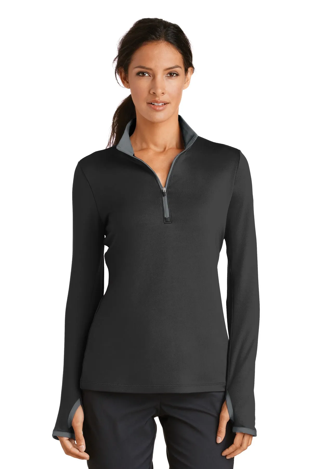 Custom Embroidered - Nike Ladies Dri-FIT Stretch 1/2-Zip Cover-Up. 779796