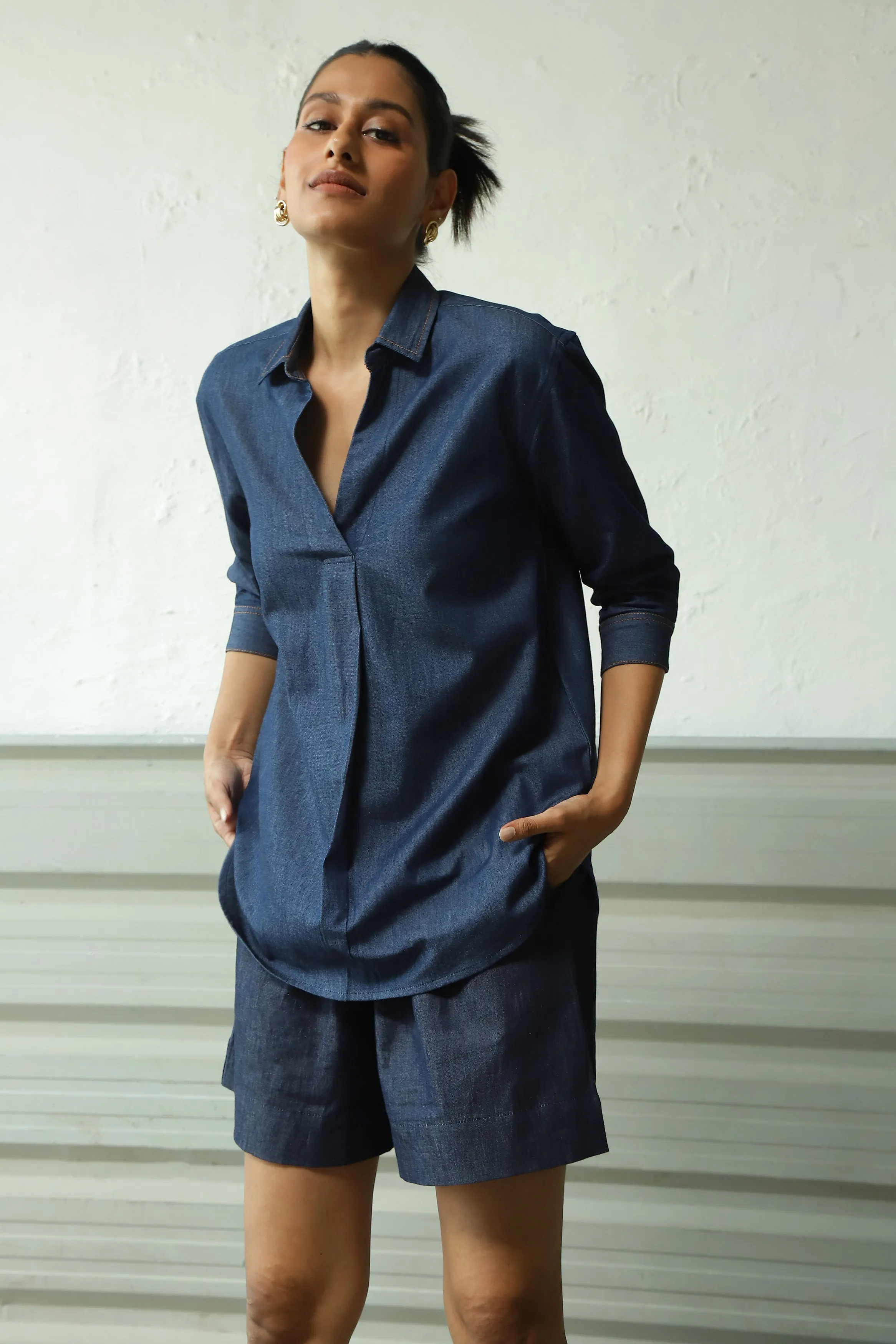 Denim Duo Shorts Co-ord