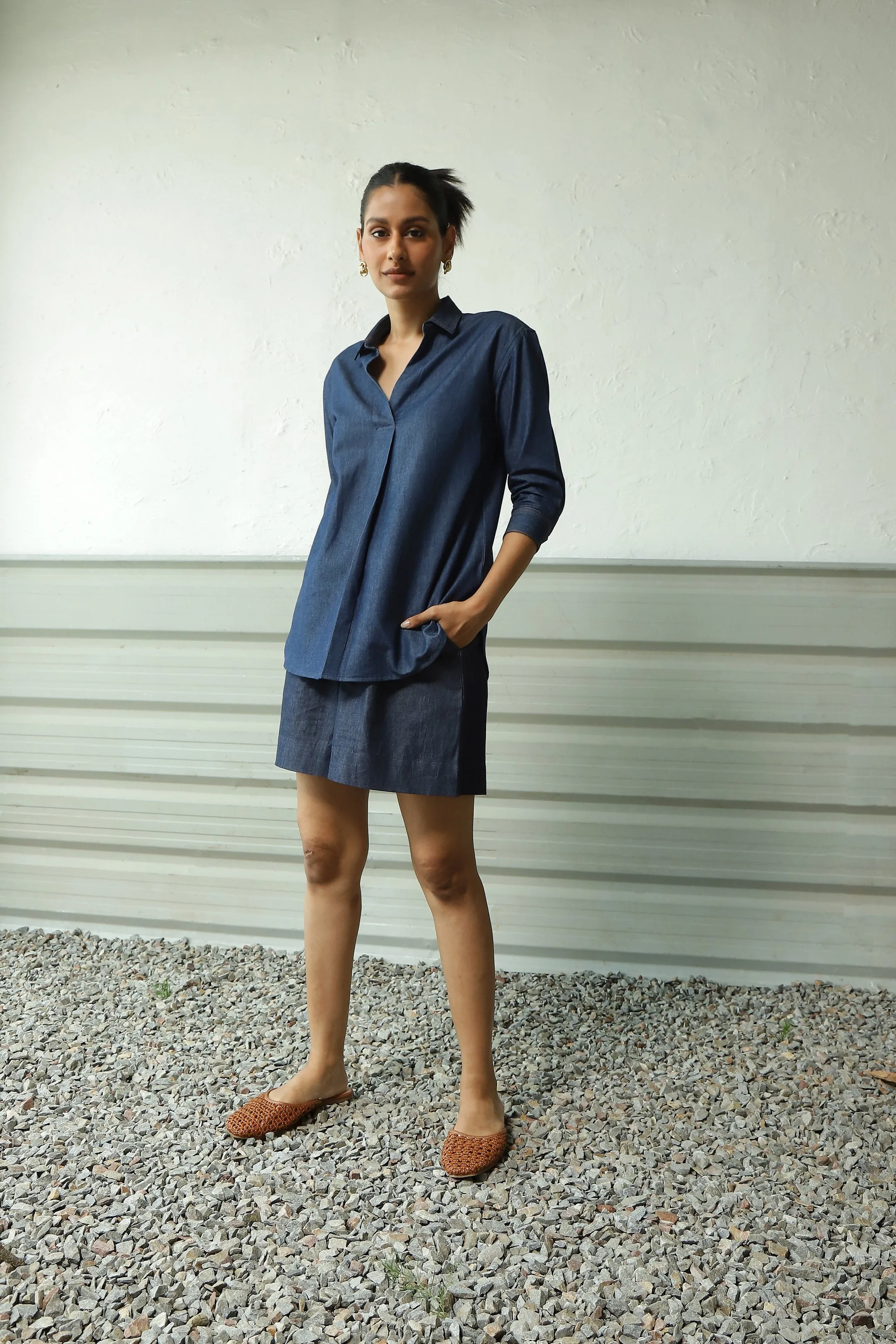 Denim Duo Shorts Co-ord