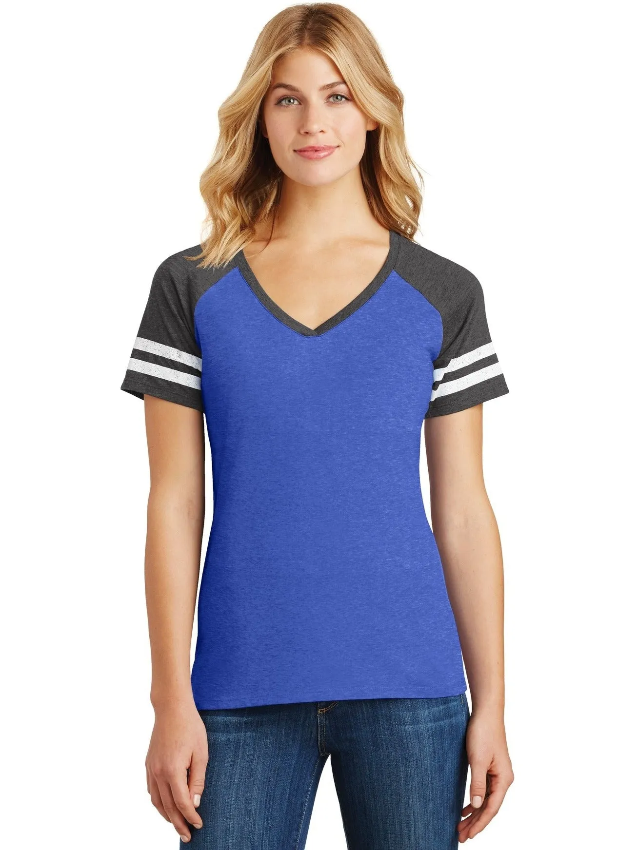 District Ladies Game V-Neck Tee