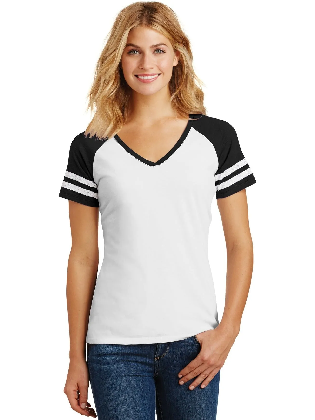 District Ladies Game V-Neck Tee