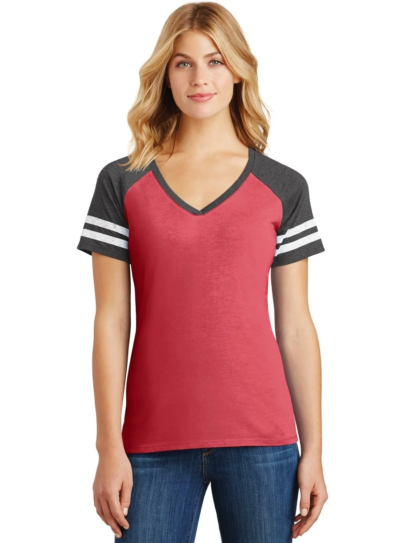 District Ladies Game V-Neck Tee