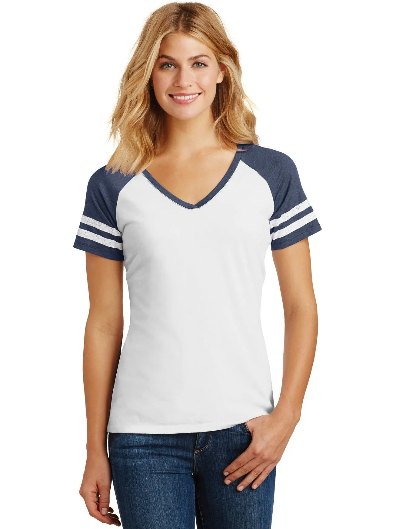 District Ladies Game V-Neck Tee
