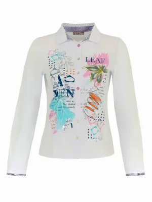 Dolcezza Blouse "Heureux d'un Printemps" - White