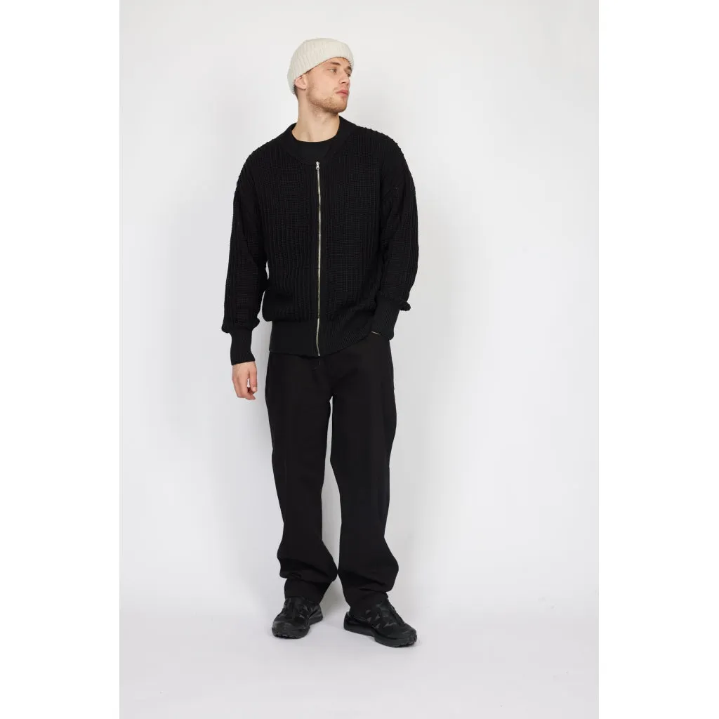 DPKnitted Bomber Cardigan - Black