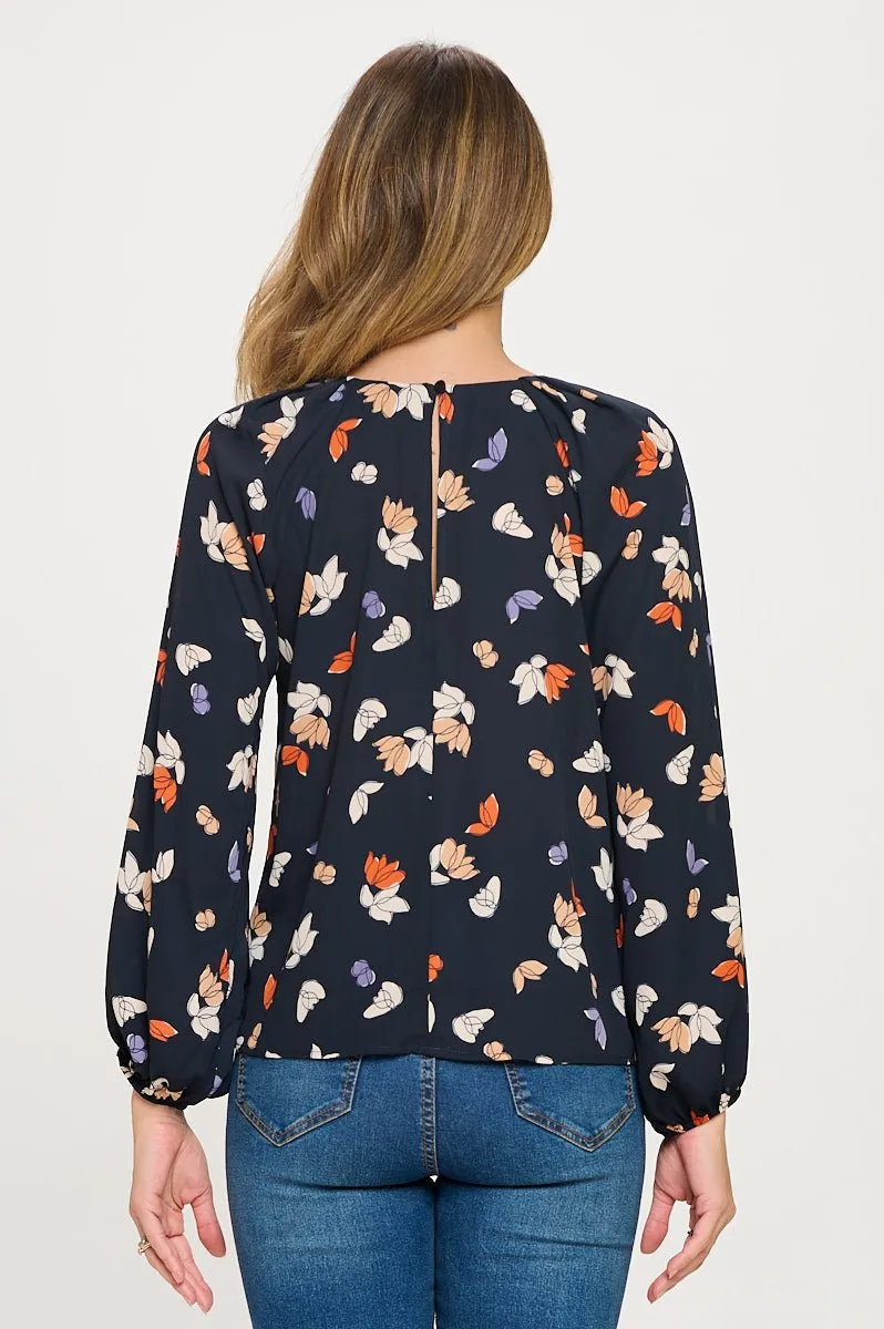 Dream Buckle Keyhole Blouse