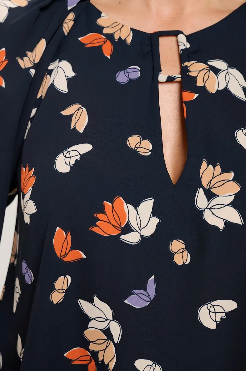 Dream Buckle Keyhole Blouse