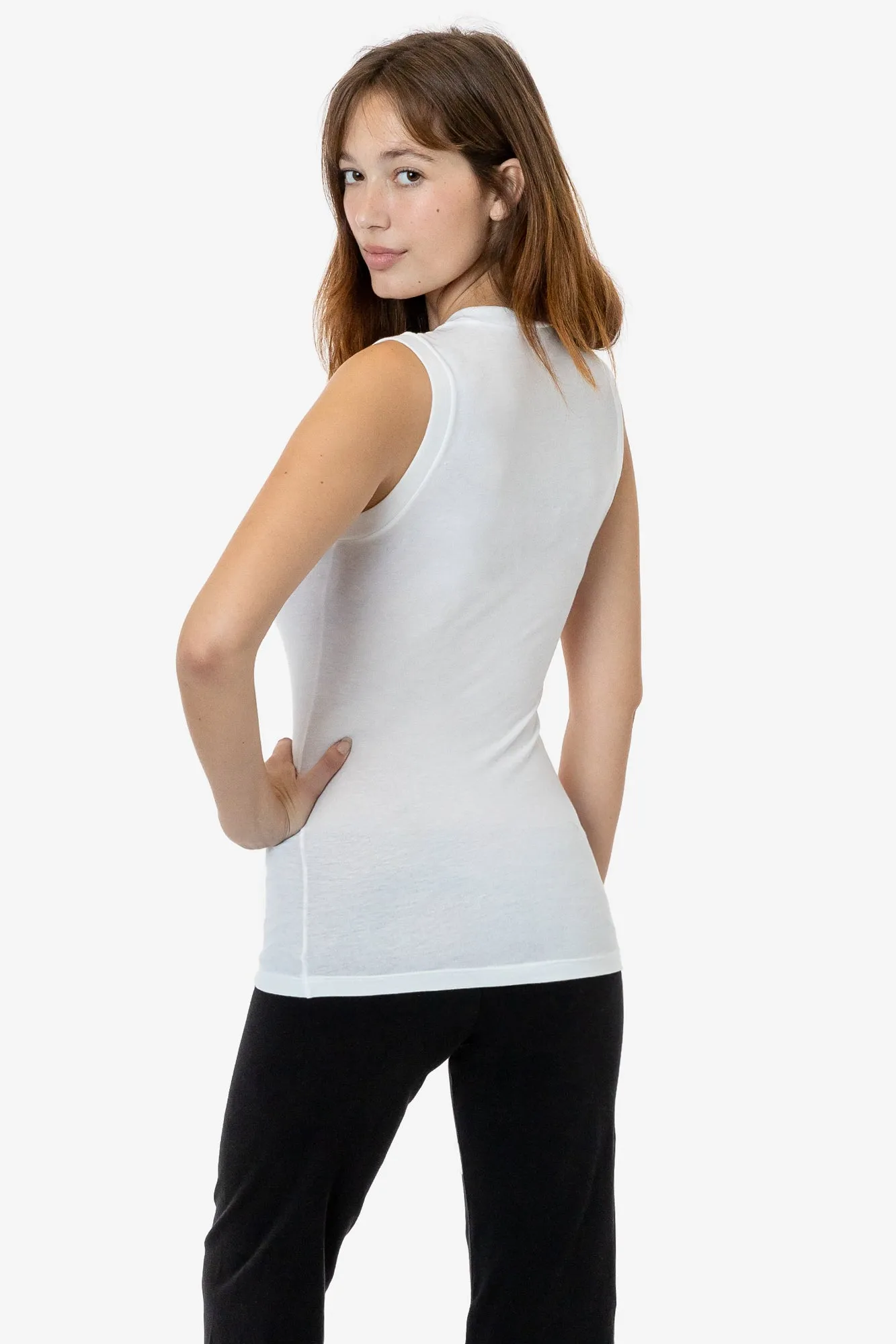 FF366 - Poly Cotton Sleeveless V Neck