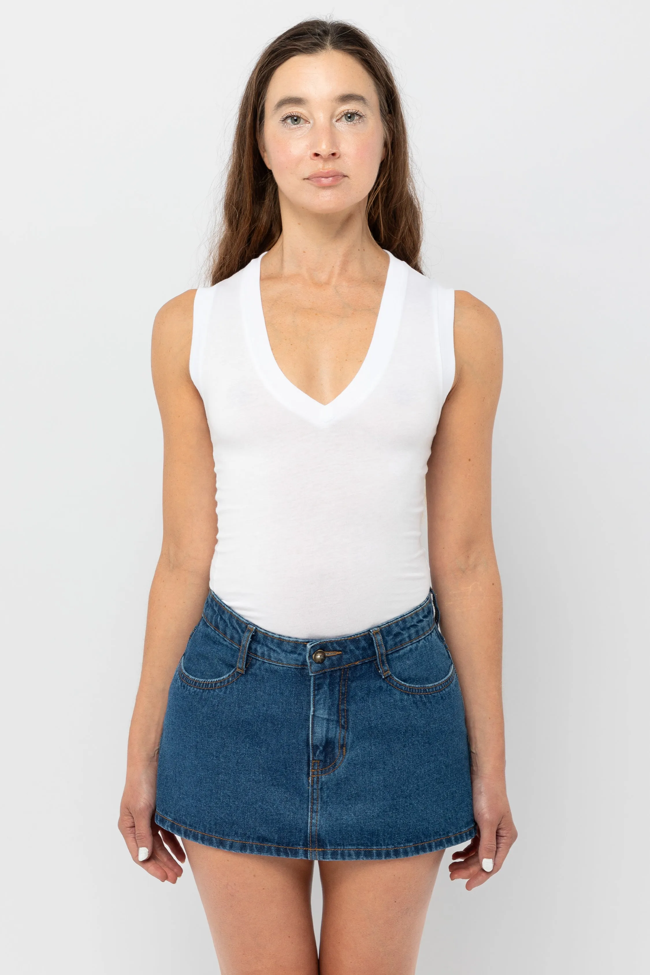 FF366 - Poly Cotton Sleeveless V Neck