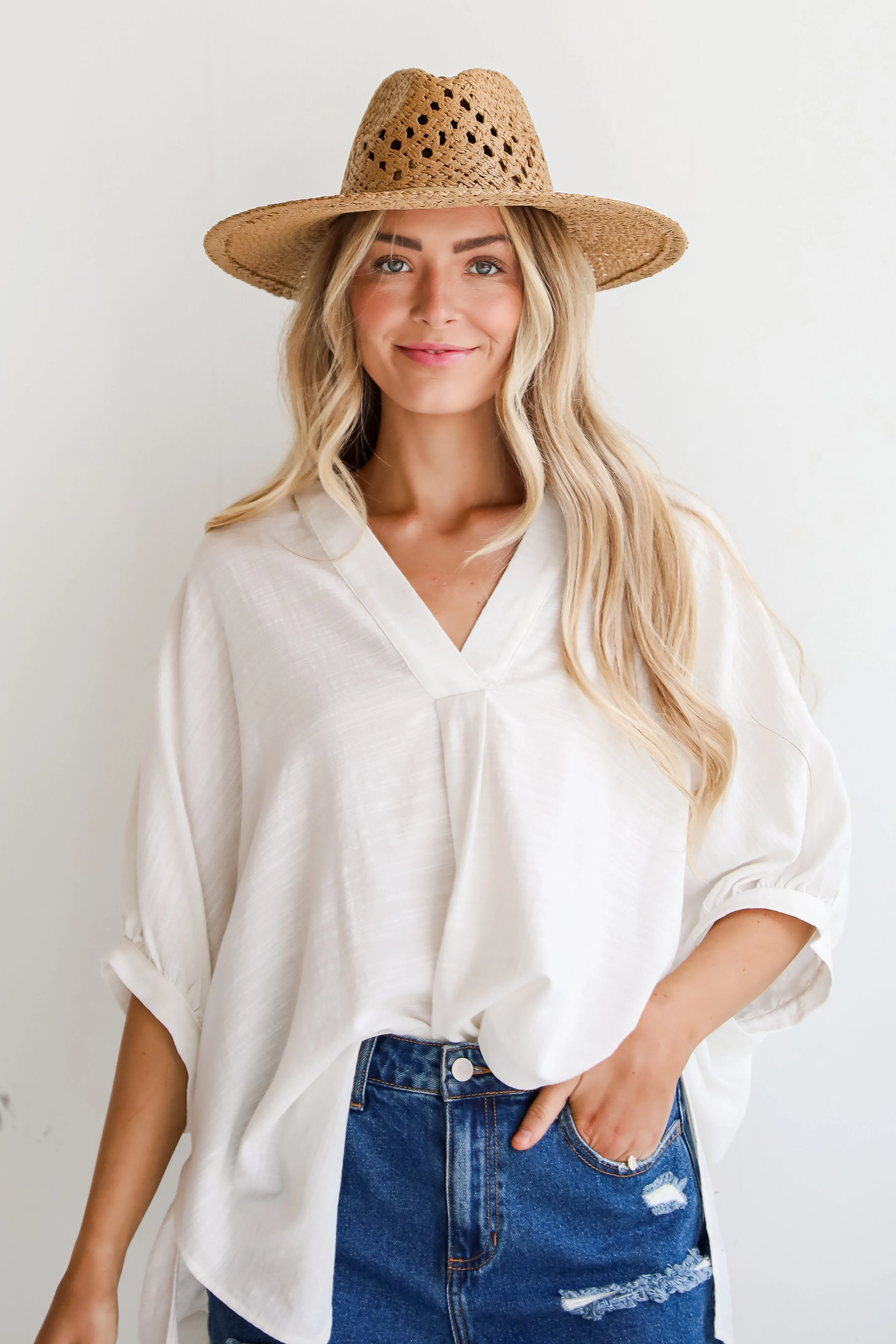FINAL SALE - Cutest Perspective White Oversized Blouse