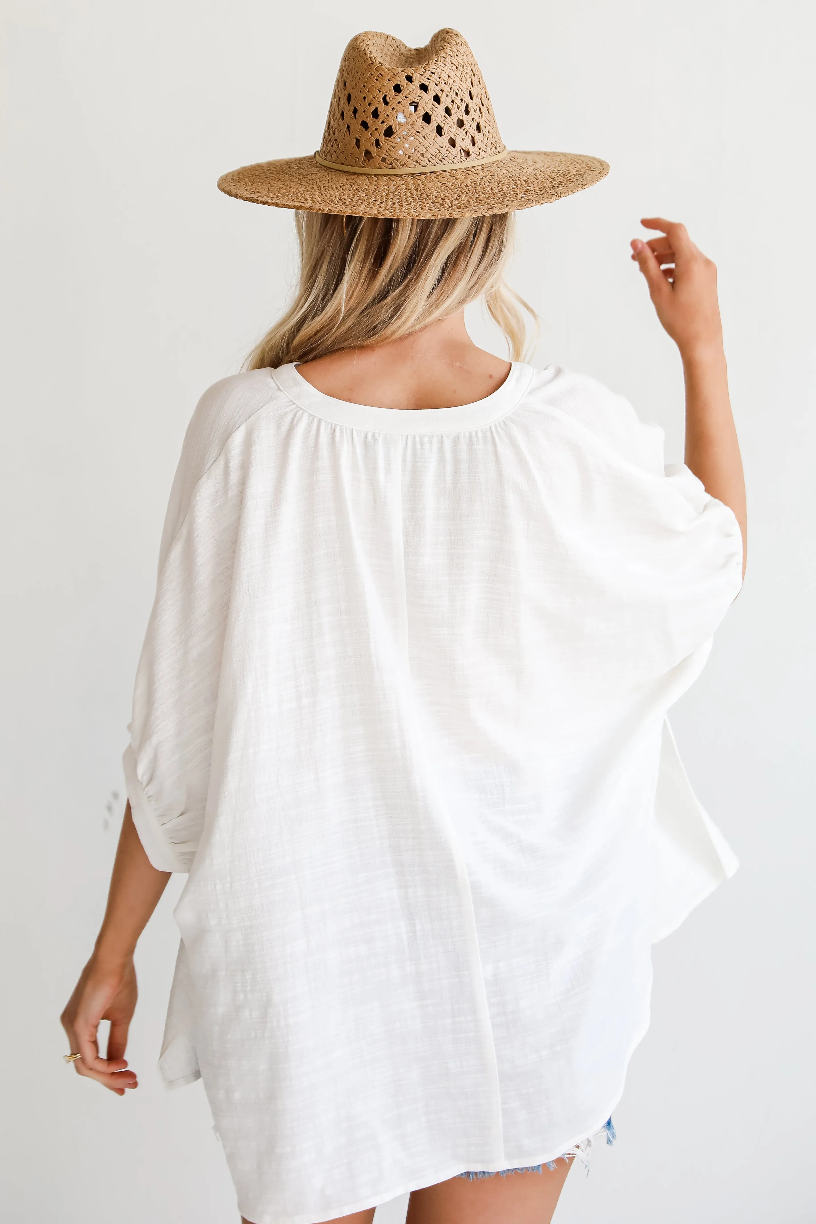 FINAL SALE - Cutest Perspective White Oversized Blouse