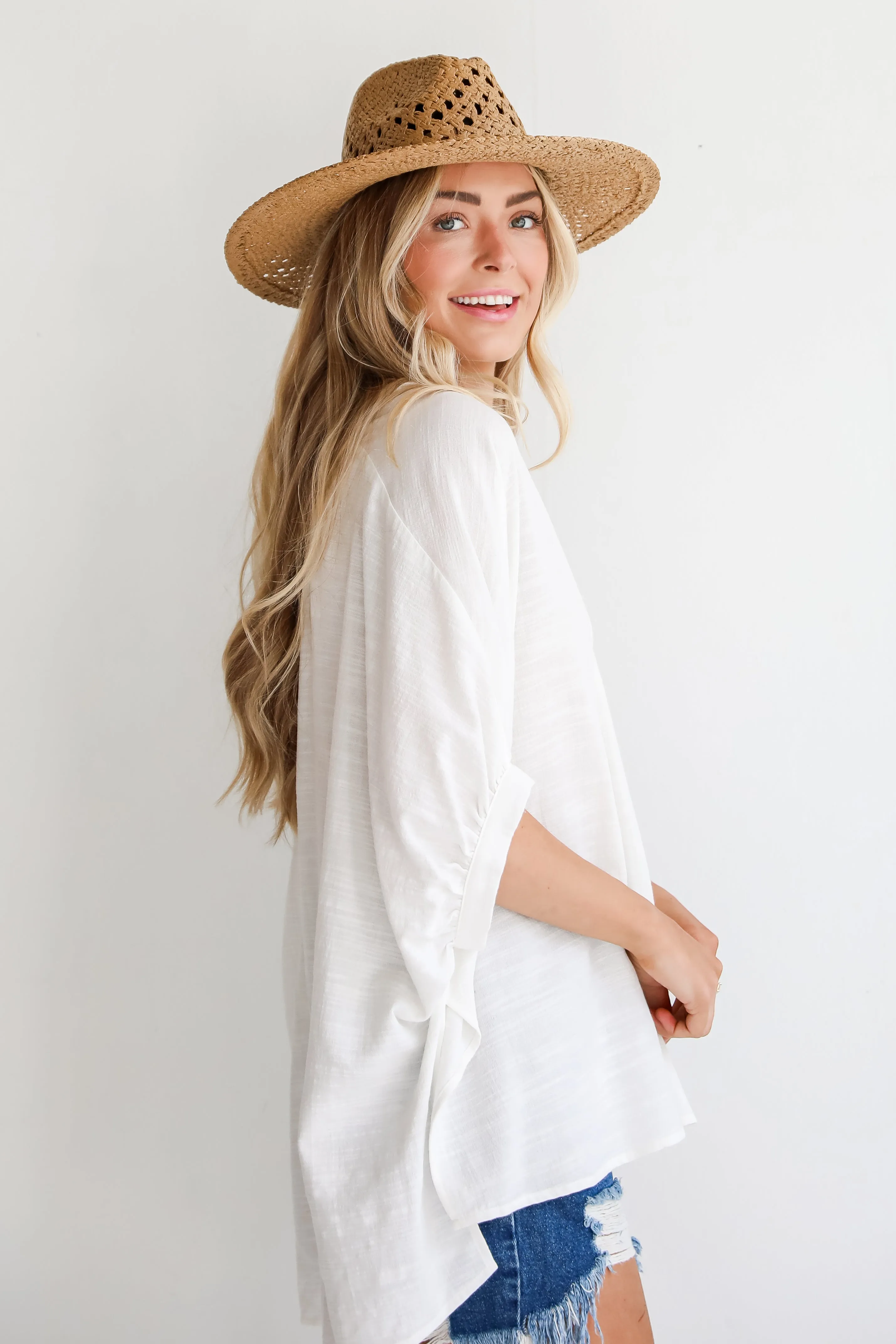 FINAL SALE - Cutest Perspective White Oversized Blouse