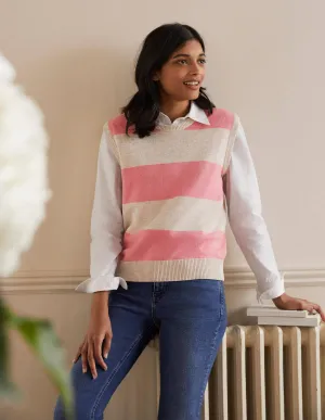 Fiona Tank-Chinchilla/Formica Pink Stripe