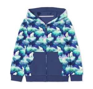 Gifts Galore Polar Skies - Kids Zip Up Hoodie Sweatshirt