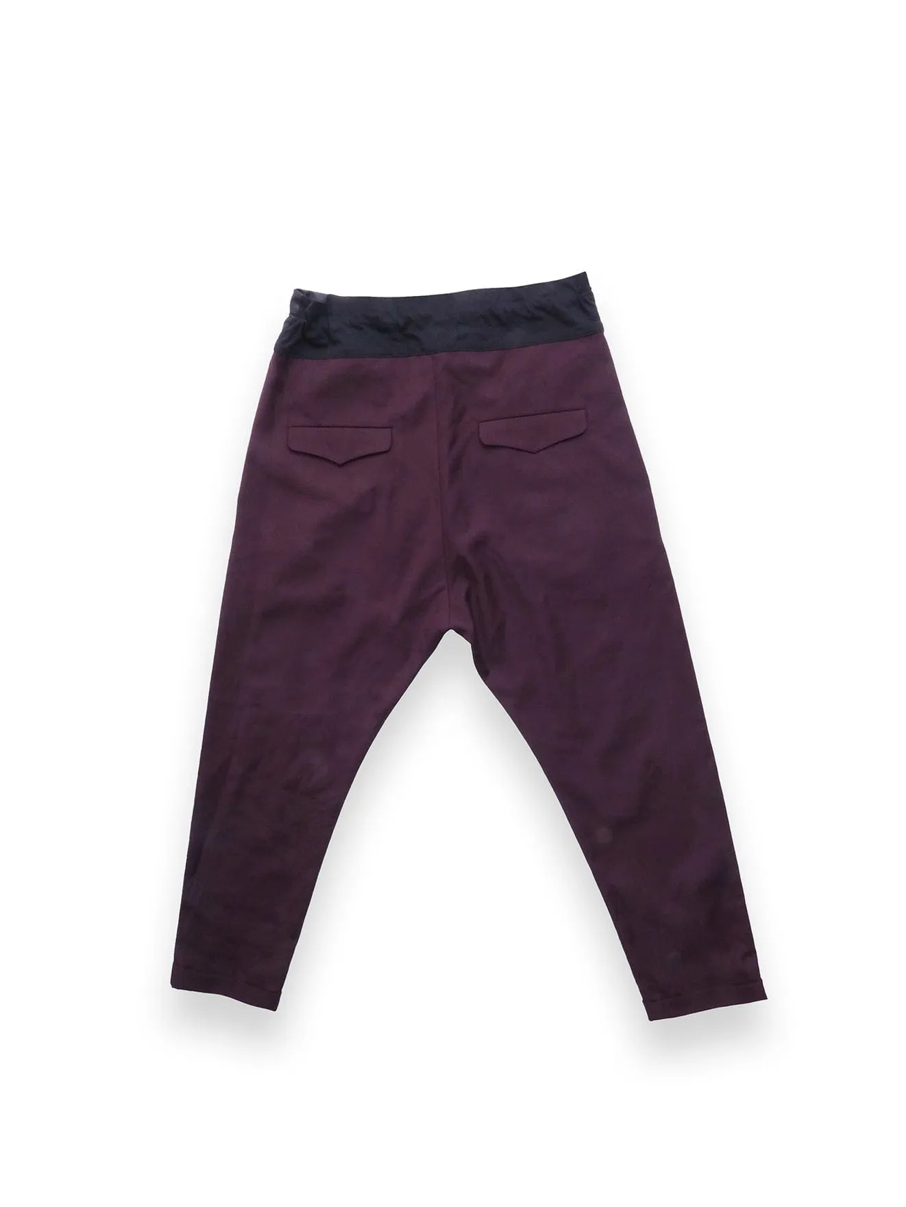 Grape Coloured Draw String Jogger Trousers