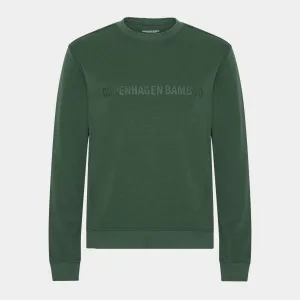 Grøn bambus sweatshirt med logo