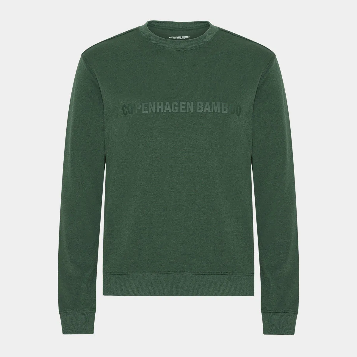 Grøn bambus sweatshirt med logo