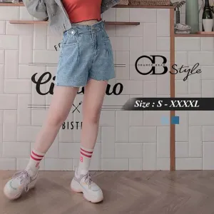 HIGH WAIST DENIM SHORTS