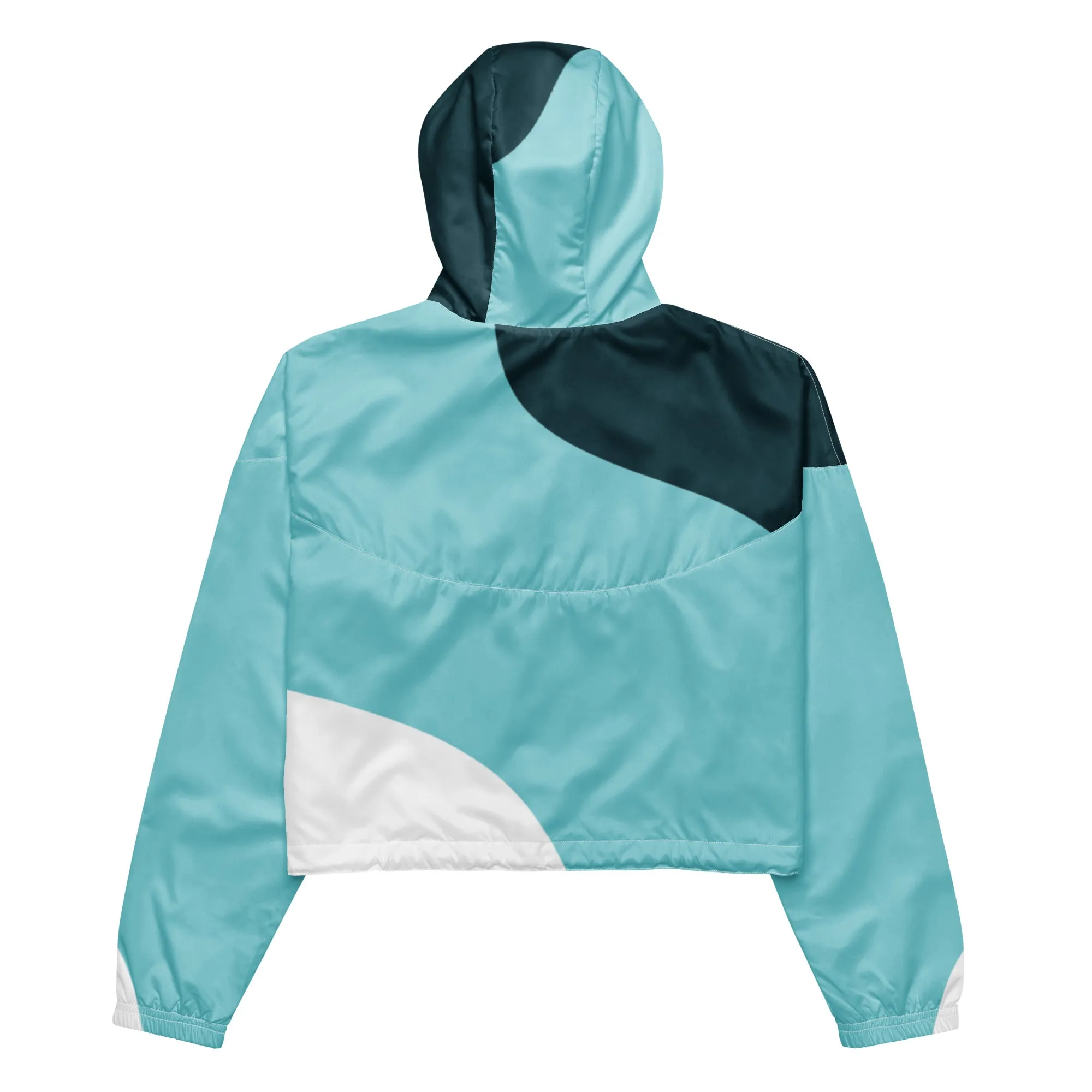 Humble Sportswear™ Women’s Aqua Blue Cropped Windbreaker