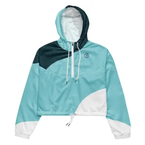 Humble Sportswear™ Women’s Aqua Blue Cropped Windbreaker