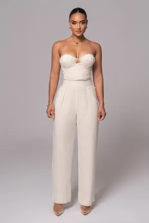 Ivory Villa Views Linen Trousers