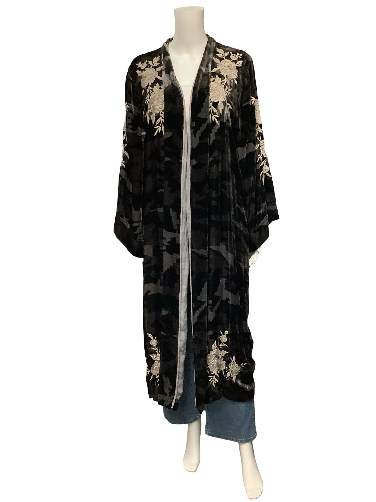 Johnny Was Duster Santel Velvet Kimono Size: XL