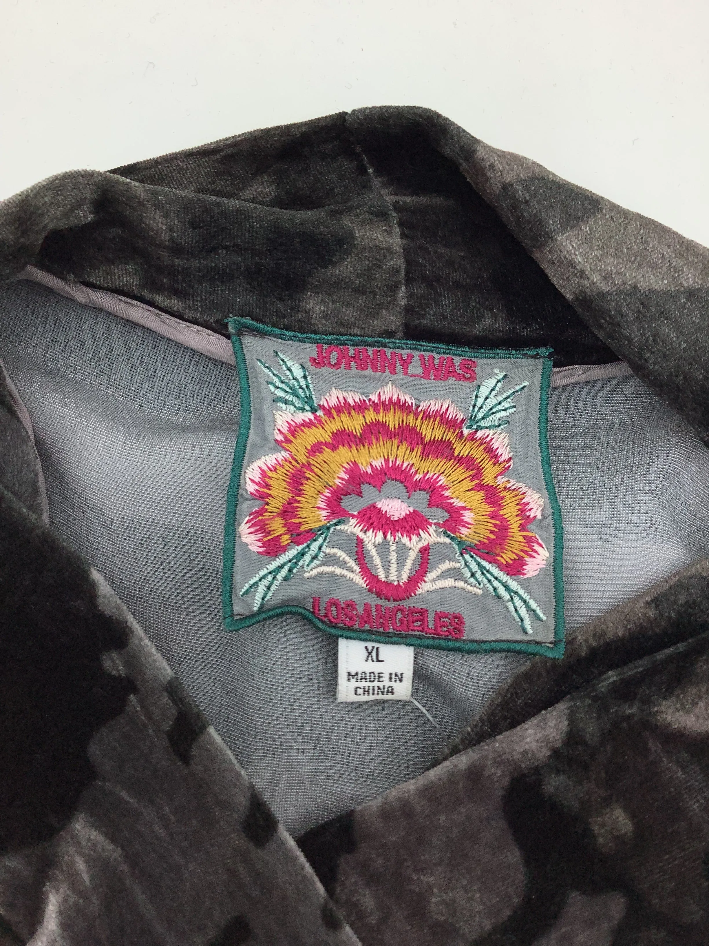 Johnny Was Duster Santel Velvet Kimono Size: XL