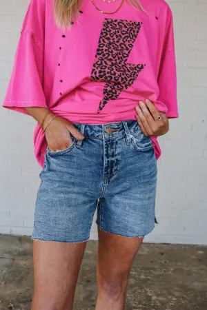 Julian High Rise Denim Shorts