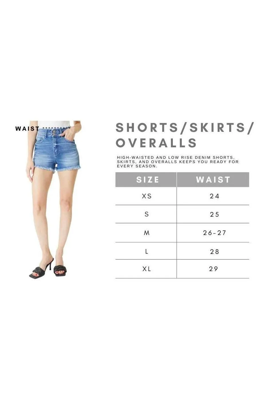 Kan Can USA High Rise Denim Shorts