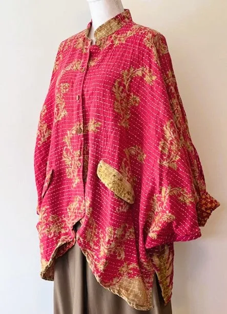 Kantha Bae Dylan's Button Down Shirt Is Versatile - Pink