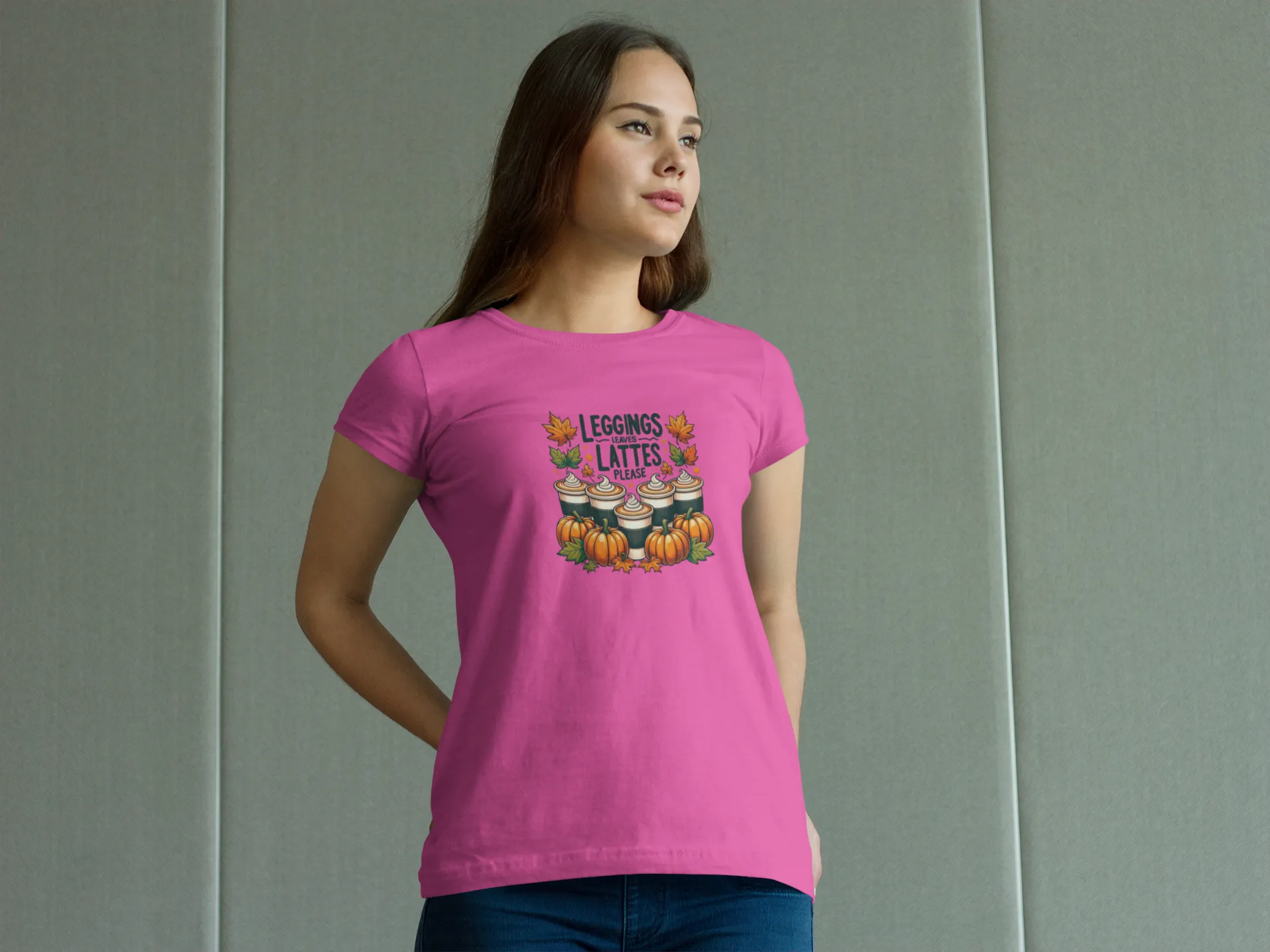 Leggings, Leaves, Lattes, Please - T-Shirt