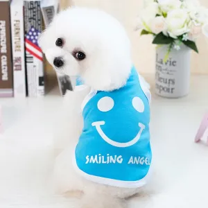 Lovely Smiling Angel Cotton Summer Small Dog Shirt