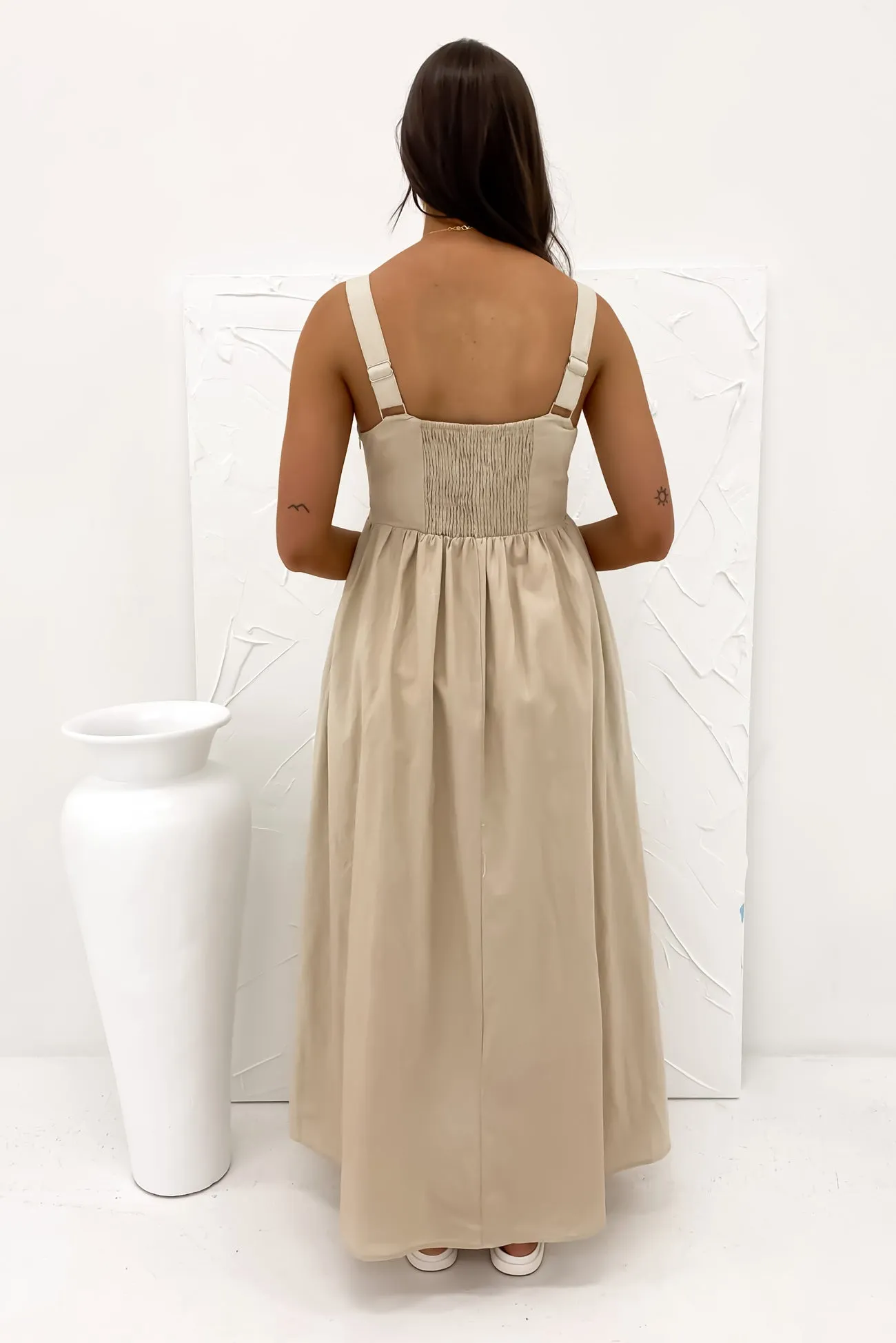 Mabel Maxi Dress Beige