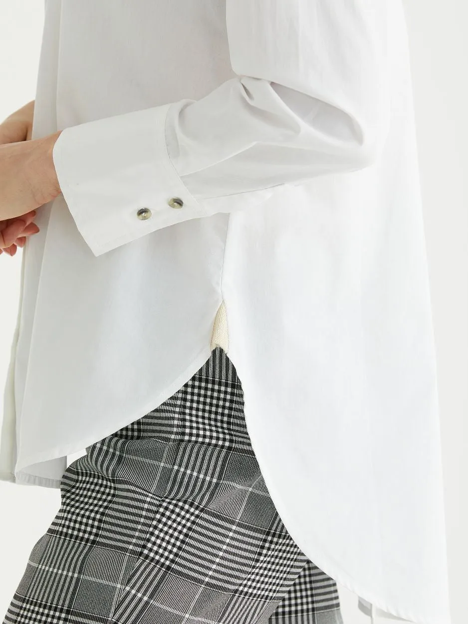 Marco Polo Longline Essential Shirt - White