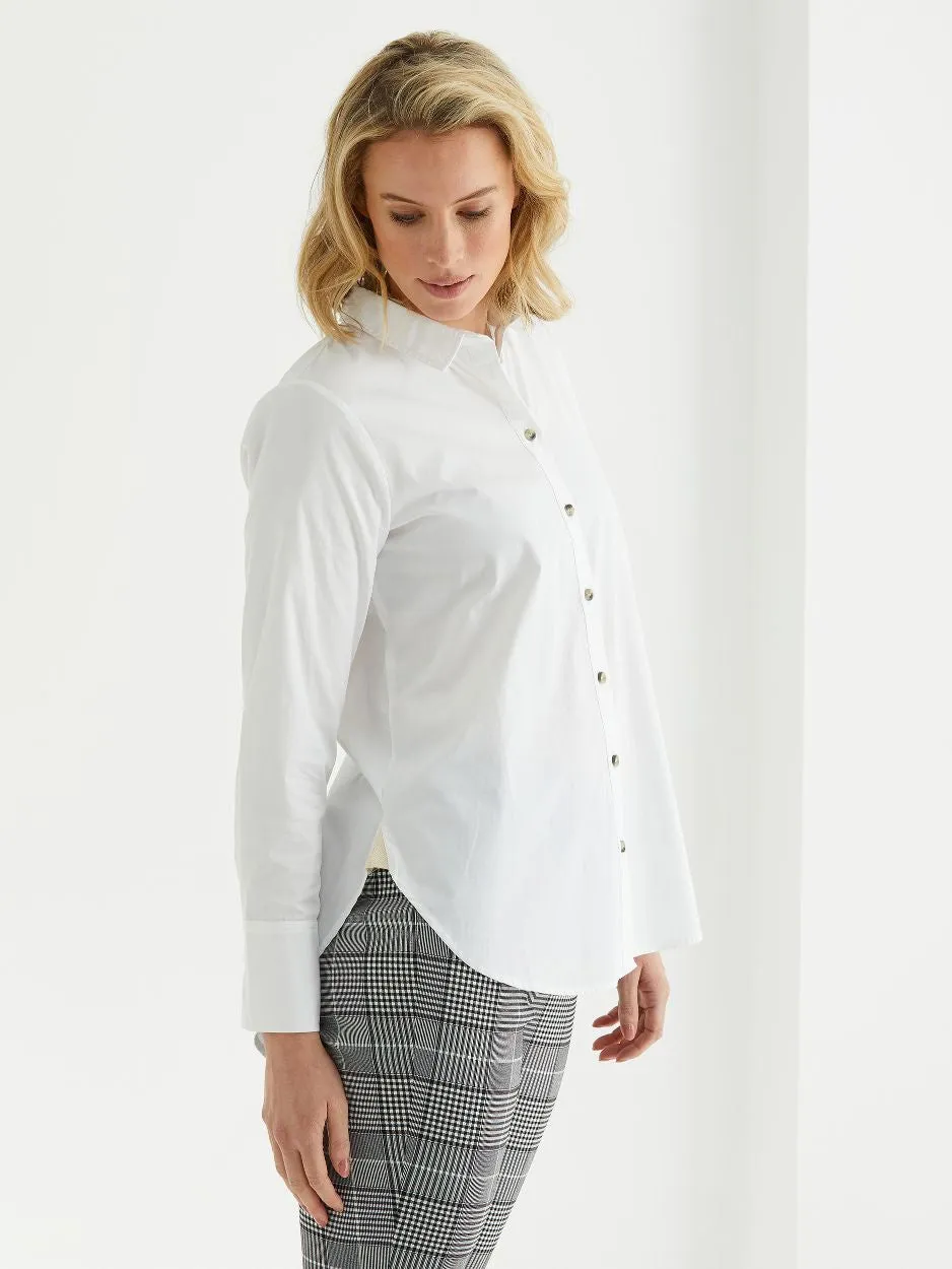 Marco Polo Longline Essential Shirt - White